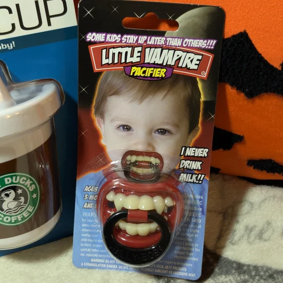 Gama Go Rise & Shine Sippy Cup, Vampire Pacifier And Raspberry Pacifier Bundle - Picture 2 of 12